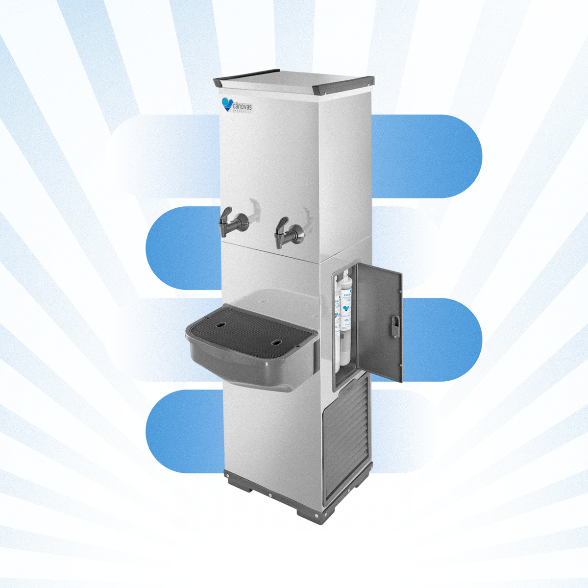 Bebedouro Industrial Cânovas RESIST 50 • INOX • 2 Torneiras
