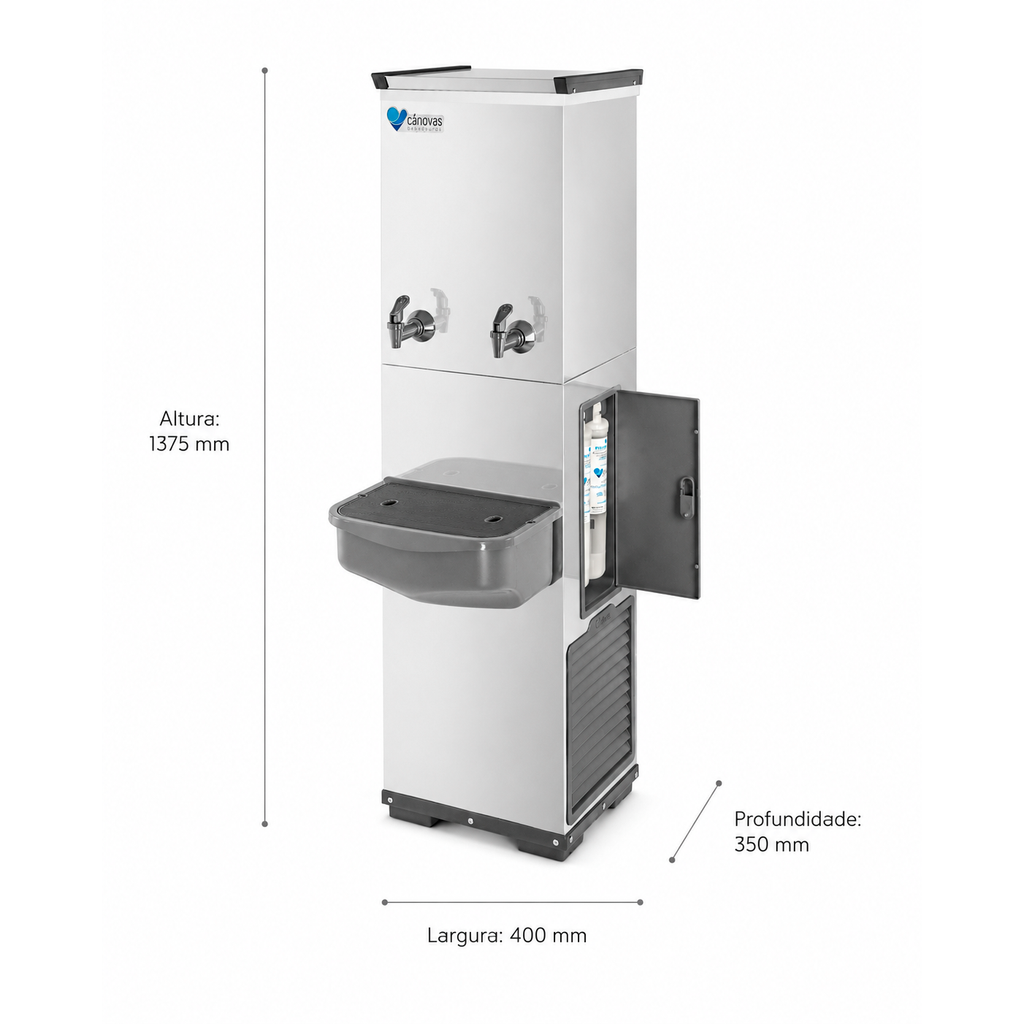 Bebedouro Industrial Cânovas RESIST 50 • INOX • 2 Torneiras