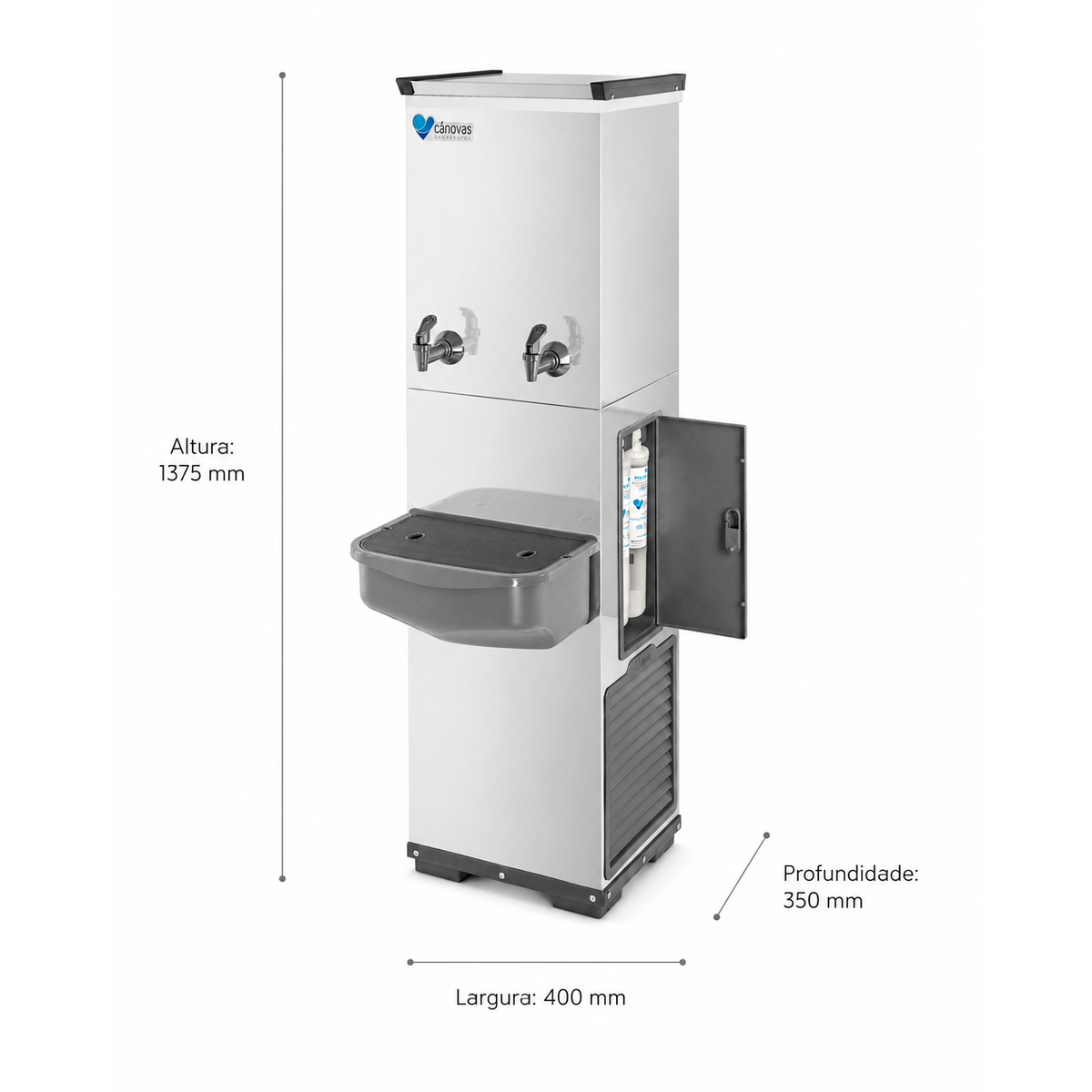 Bebedouro Industrial Cânovas RESIST 50 • INOX • 2 Torneiras